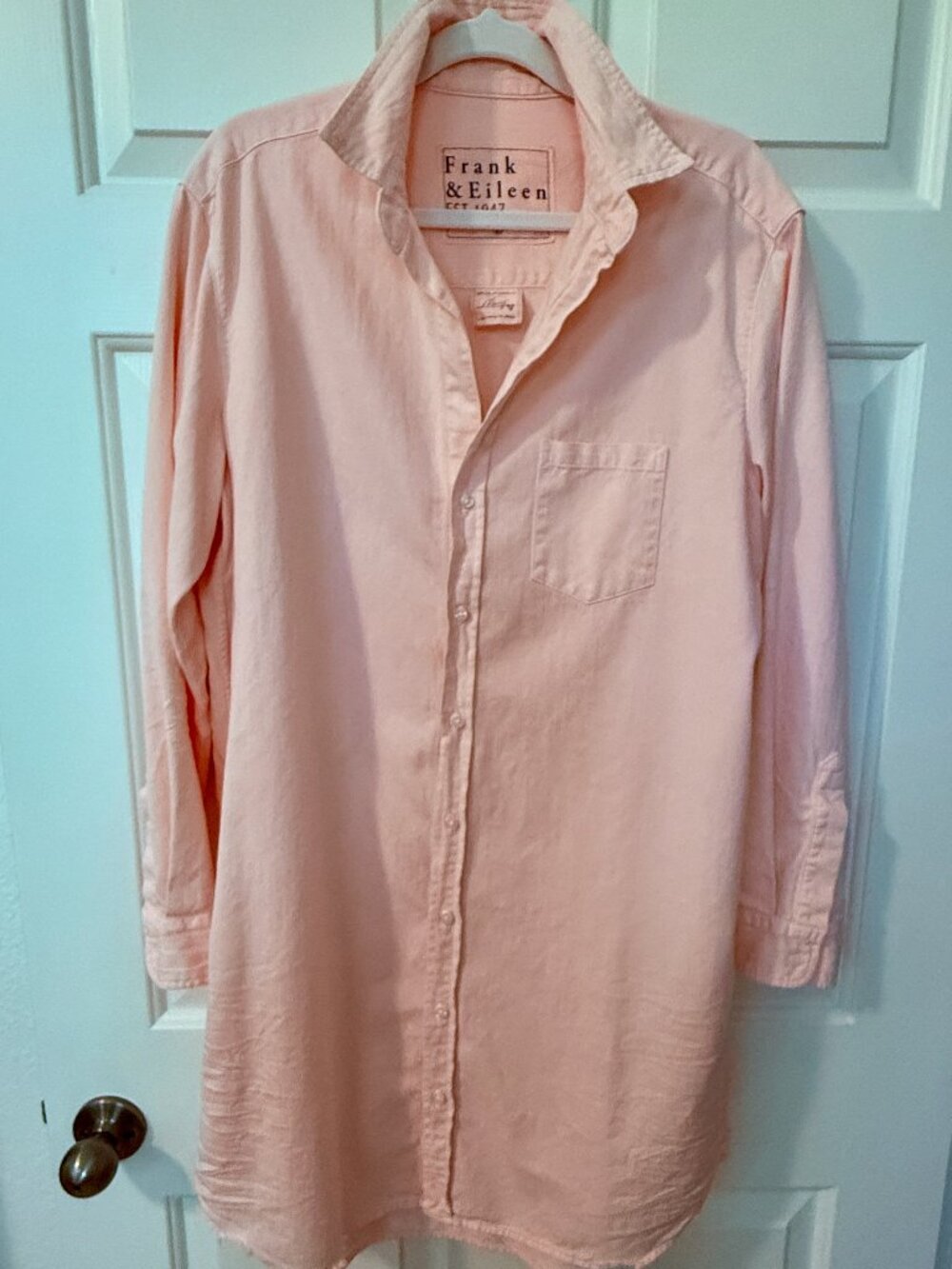 Frank & Eileen Mary Pink Sea Famous Denim Dress - Size L